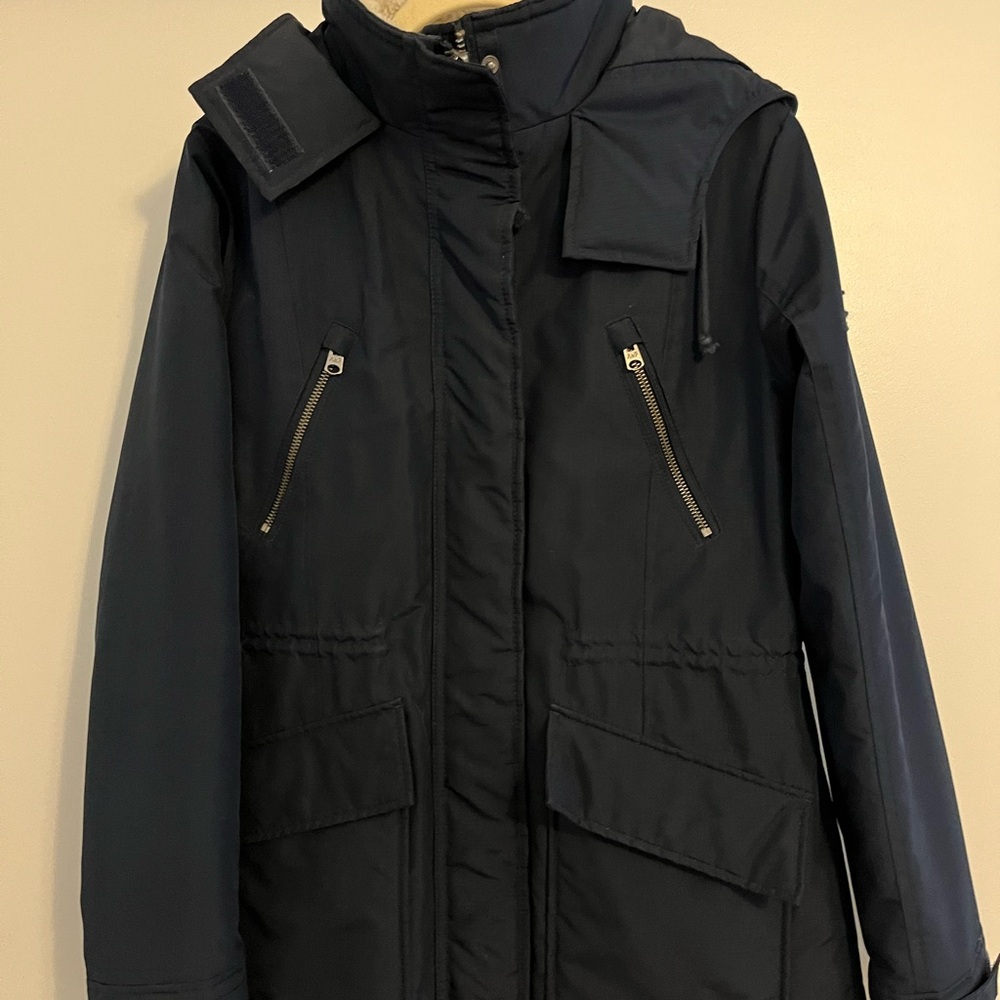 A&F Dark Navy Hooded Coat